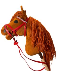Hobbyhorse Alezan par HHLover - Taille M - Profil gauche - Bride Rouge