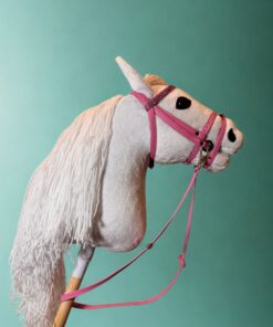 Hobbyhorse Blanc avec Crinière Blanche par HHLover - Taille M - Profil droit
