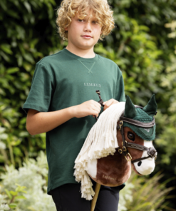 Bride muserolle croisée marron taille L pour chevaux bâton en cuir durable (par LeMieux) ( – Image 3