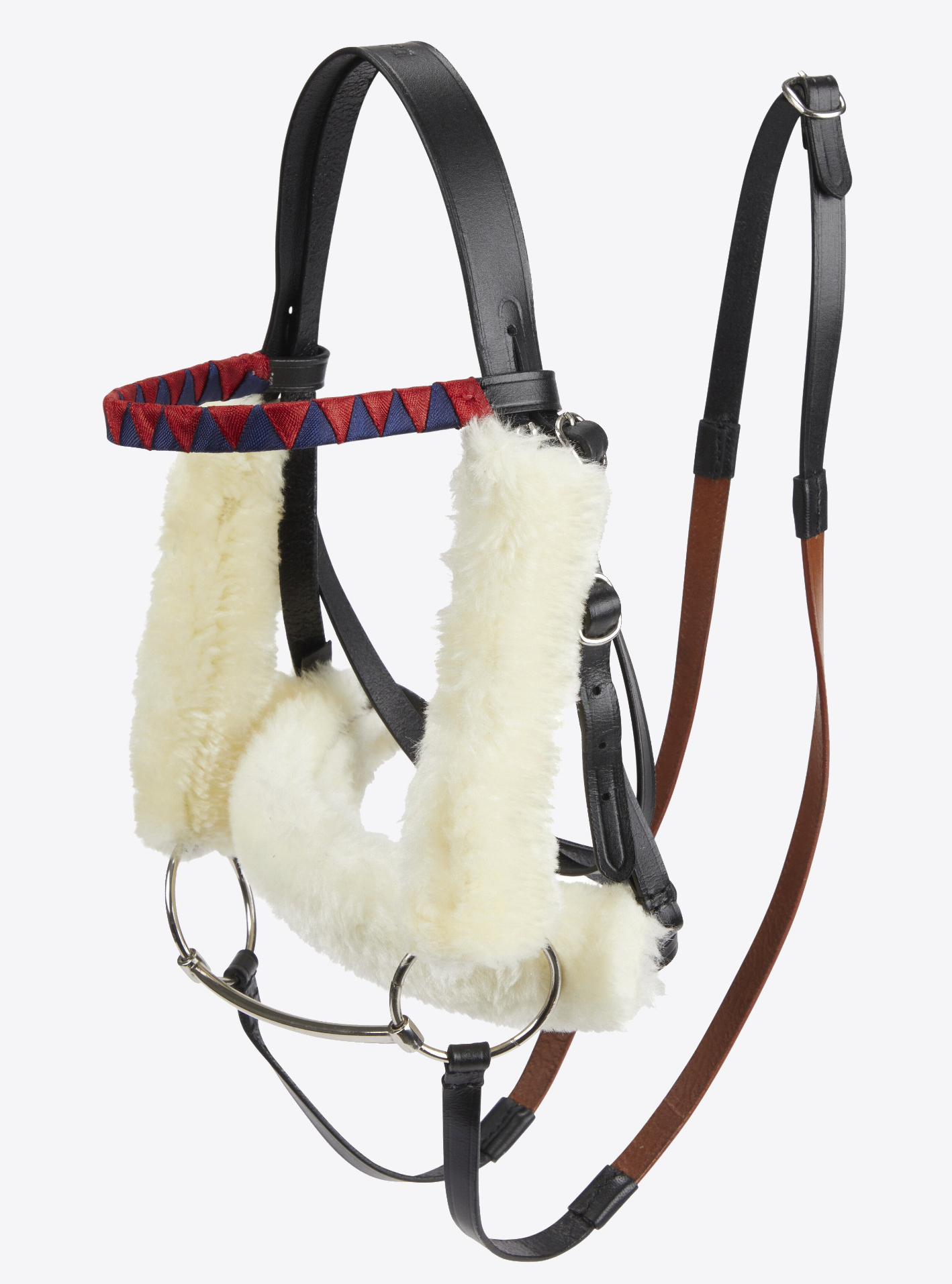 Bride de course taille L pour chevaux bâton en cuir durable (par LeMieux)