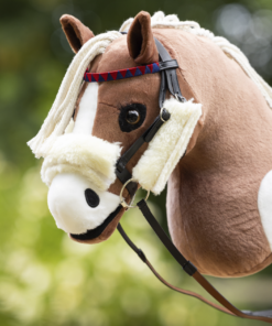 Bride de course taille L pour chevaux bâton en cuir durable (par LeMieux) – Image 3