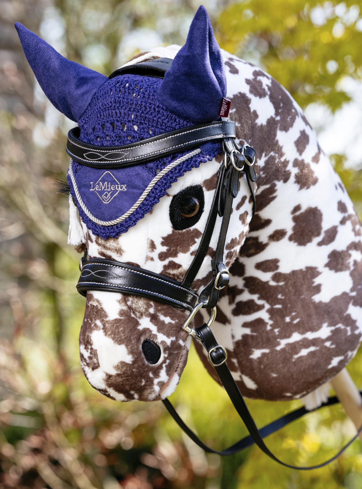 Bonnet d'oreille bleu ink pour Hobbyhorse Taille L (par LeMieux) – Image 3