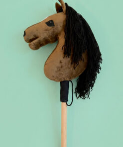 Hobbyhorse Bai avec Crinière Noire (par HWStudio) – Cheval Bâton Taille M – Image 2