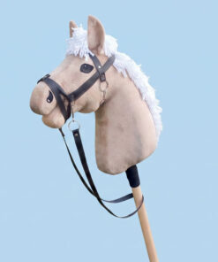 Hobbyhorse beige MyHH taille M avec crinière blanche – profil gauche
